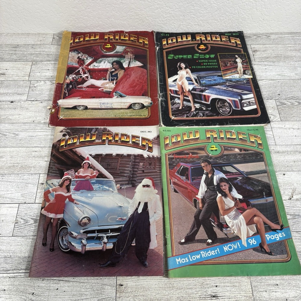 Vintage Low Rider Magazine‎ Chicano Car Culture Lot Of 4